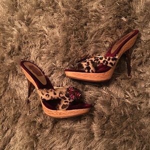 Hale bob heels red velvet